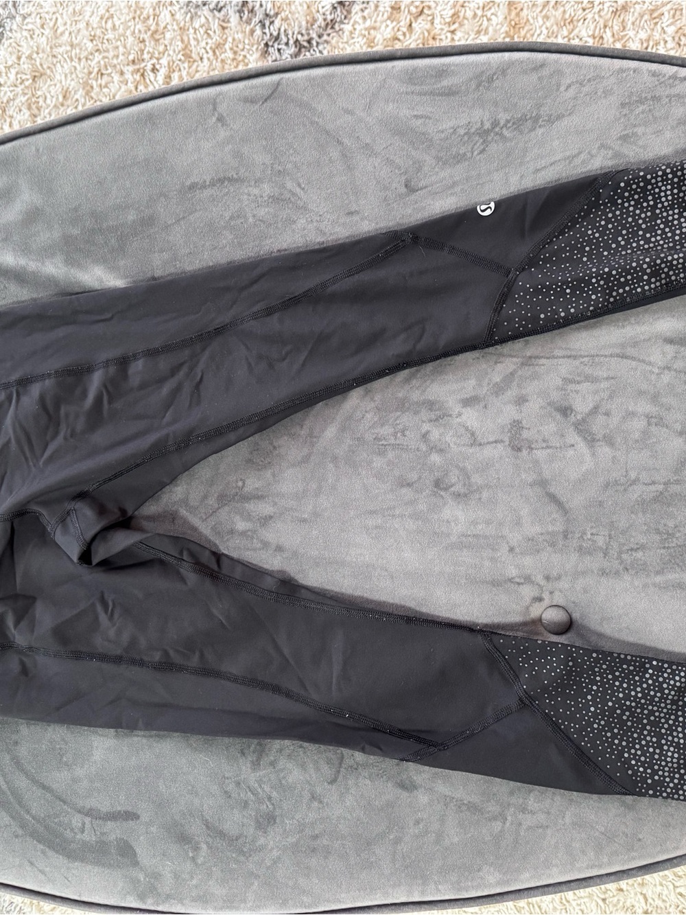 lululemon athletica Black Leggings with Reflective Dot Panels